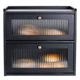 Sunhoo bread box front view with acrylic window for quick visibility