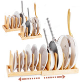 Sunny Tots pot lid organizer with magnetic lock secures lids under the cabinet