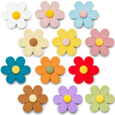 SUNURS extra large 3D flower magnets brightening the fridge and securing photos.