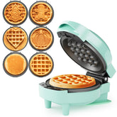 SUNVIVI 4-inch mini waffle maker front view, compact kitchen handy.