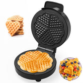 Sunvivi heart waffle maker with five-heart mold for quick, shareable family breakfasts.