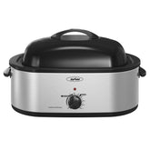 SUNVIVI roaster oven with self-basting lid for juicy roasting.