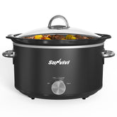 Sunvivi small slow cooker front view showing compact 4qt design for small kitchens
