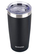 SUNWILL Travel Coffee Tumbler 20 oz with lid for secure spills during commutes