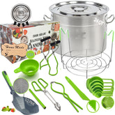 Supa Ant 24 qt stainless water bath pot with rack for safe, efficient canning
