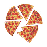 Supreme Housewares pizza slice plate with realistic print for playful dining.