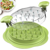 Suretivian chicken shredder with visible lid for quick, safe shredding.