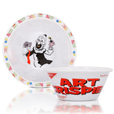 Surreal Entertainment Terrifier 2 Art Crispies bowl front view for dramatic cereal serving