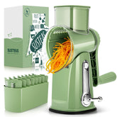 SUSTEAS rotary cheese grater with handle, front view for easy cheese shredding