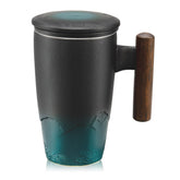 Suyika ceramic tea cup with infuser and lid preserving loose-leaf flavor