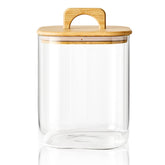 Sweejar 3qt glass jar on a pantry shelf with clear content visibility for quick selection.
