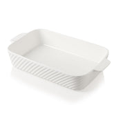 Sweejar ceramic 13x9 baking pan with striped glaze for even browning