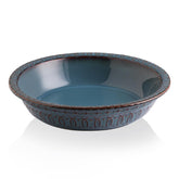 Sweejar ceramic pie pan ten-inch top view with deep capacity for large family pies.