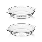 Sweejar glass pie pan 7.5-inch round for even browning.