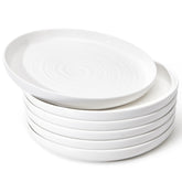 Sweese porcelain dinner plate with ripple design for everyday meals