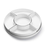 Sweese porcelain divided dishes tray with five compartments for snacks and dip