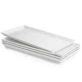 Sweese white serving platter top view, ideal for appetizers and hors d'oeuvres.