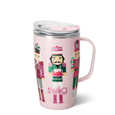 Swig Life 18oz mug with handle and lid for secure on-the-go use.