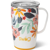 Swig Life 18oz travel mug Honey Meadow with handle and lid for on-the-go hydration