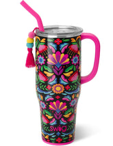 Swig Life 40oz Mega Mug with handle and straw keeps drinks cold up to 24 hours.