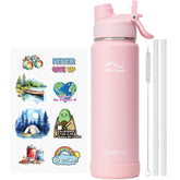 Swigina 24oz insulated bottle with 2-in-1 lid for on-the-go hydration.