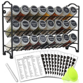 SWOMMOLY 3-tier spice rack organization with accessible jars