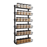 SWOMMOLY adjustable wall-mount spice rack front view showing space-saving design