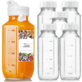Syntic 6-pack 16 oz glass bottles with pour spout for easy, spill-free serving.