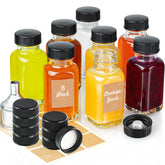 Syntic Clear 8-pack 2oz bottles with caps, ideal for travel and portion control