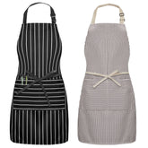 Syntus waterdrop bib apron front view protects clothing during cooking