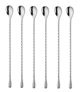 SZLFSX 12 inch bar spoon with spiral pattern for precise stirring in cocktails