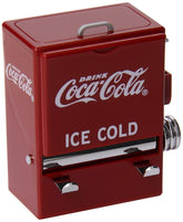 TableCraft Coca-Cola toothpick dispenser front view with chrome accents for stylish tables.