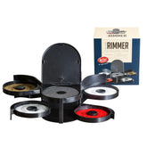 Tablecraft Glass Rimming Station with five swing-out trays for organized drink prep.