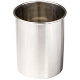 Tablecraft HU2 utensil holder in brushed stainless, front view shows organized space for kitchen tools.
