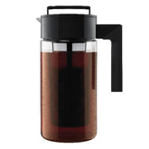Takeya Tritan cold brew pitcher with airtight lid for freshness and spill-free storage.