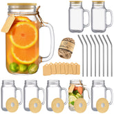 TANGLONG 24oz mason jar with lid and straw, ideal for ready-to-go beverages.