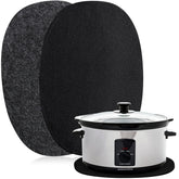 Tanlade oval slow cooker mats, two-pack, for 6-8 qt, stable and heat protected countertops.