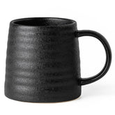 TaoTaojarvie ceramic mug front view in black, 16oz, ideal for daily coffee.