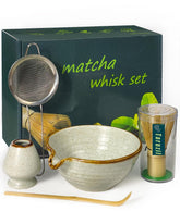 Taruzil matcha whisk set with bowl and sifter delivers silky, consistent matcha