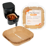 Tastee air fryer liners close-up highlighting oil-absorbent core for crispier fry results