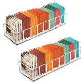 Tasybox tea bag organizer clear 8-slot on the counter for neat storage