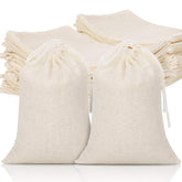 Tatuo muslin drawstring bag 6x8 natural for secure storage and gifting