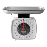 Taylor Analog Kitchen Scale face dial for easy, precise portion readings.