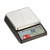 Taylor TE10FT 11 lb scale with stainless platform for precise portioning.