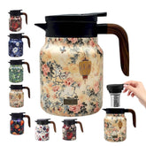 TBHAPY Vintage Floral Teapot with built-in infuser for cleaner, flavorful tea.