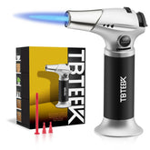 TBTeek butane torch with safety lock for safe crème brulee caramelization