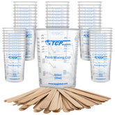 TCP Global 20 oz mixing cups in box of 50 with sticks for resin and paint projects.