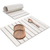 tdcokhe stone drying mat unfolded on counter shows large surface for dishes