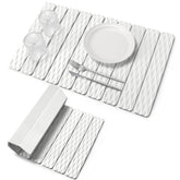 tdcokhe Large Stone Drying Mat on counter speeds up dish drying with a clean surface.