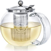 Teabloom Classica glass teapot with removable infuser for versatile brewing.